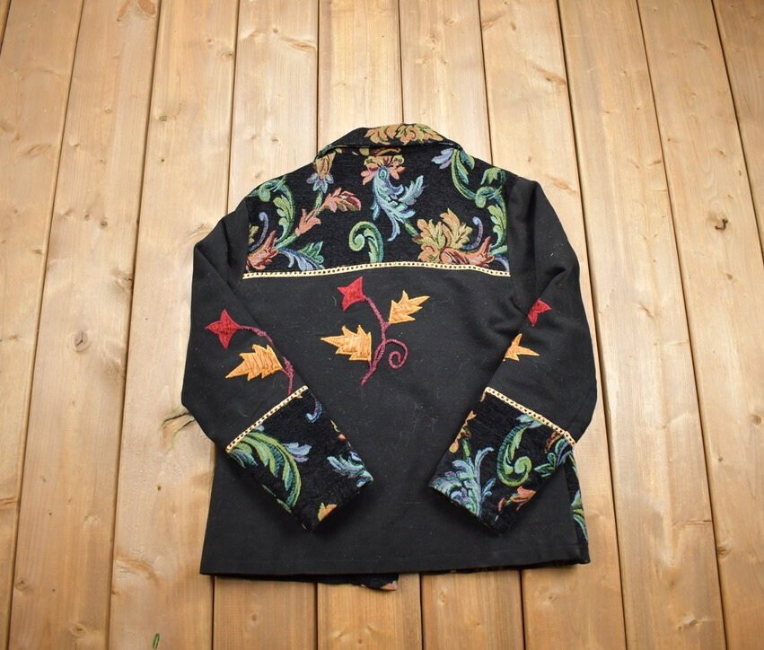 Vintage 1990s Parsley and Sage Colored Knit Button Up Jacket