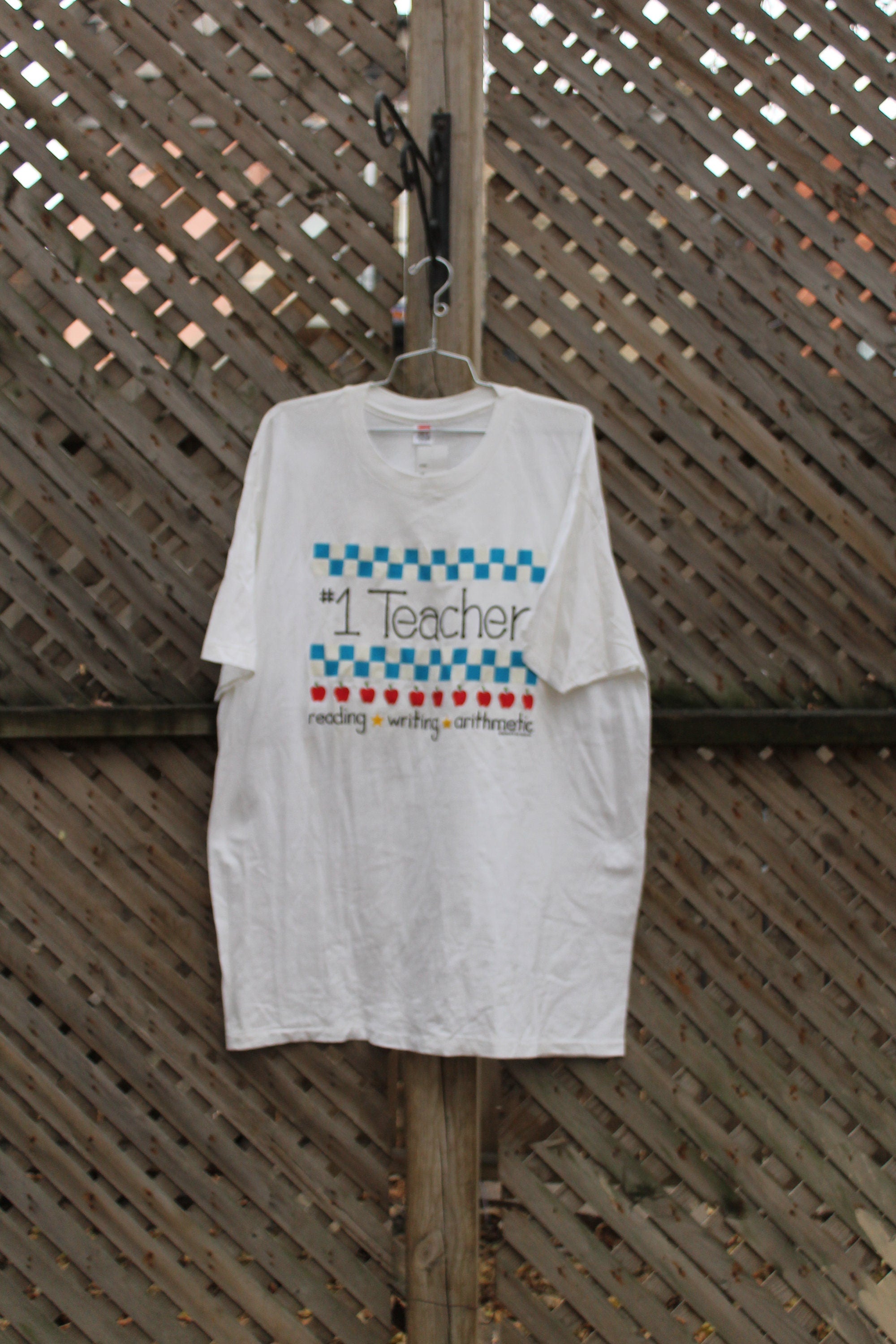Vintage 1980s #1 Teacher Graphic T Shirt