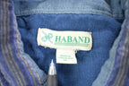 Vintage 1990s Habands Striped Plaid Long Sleeve Shirt