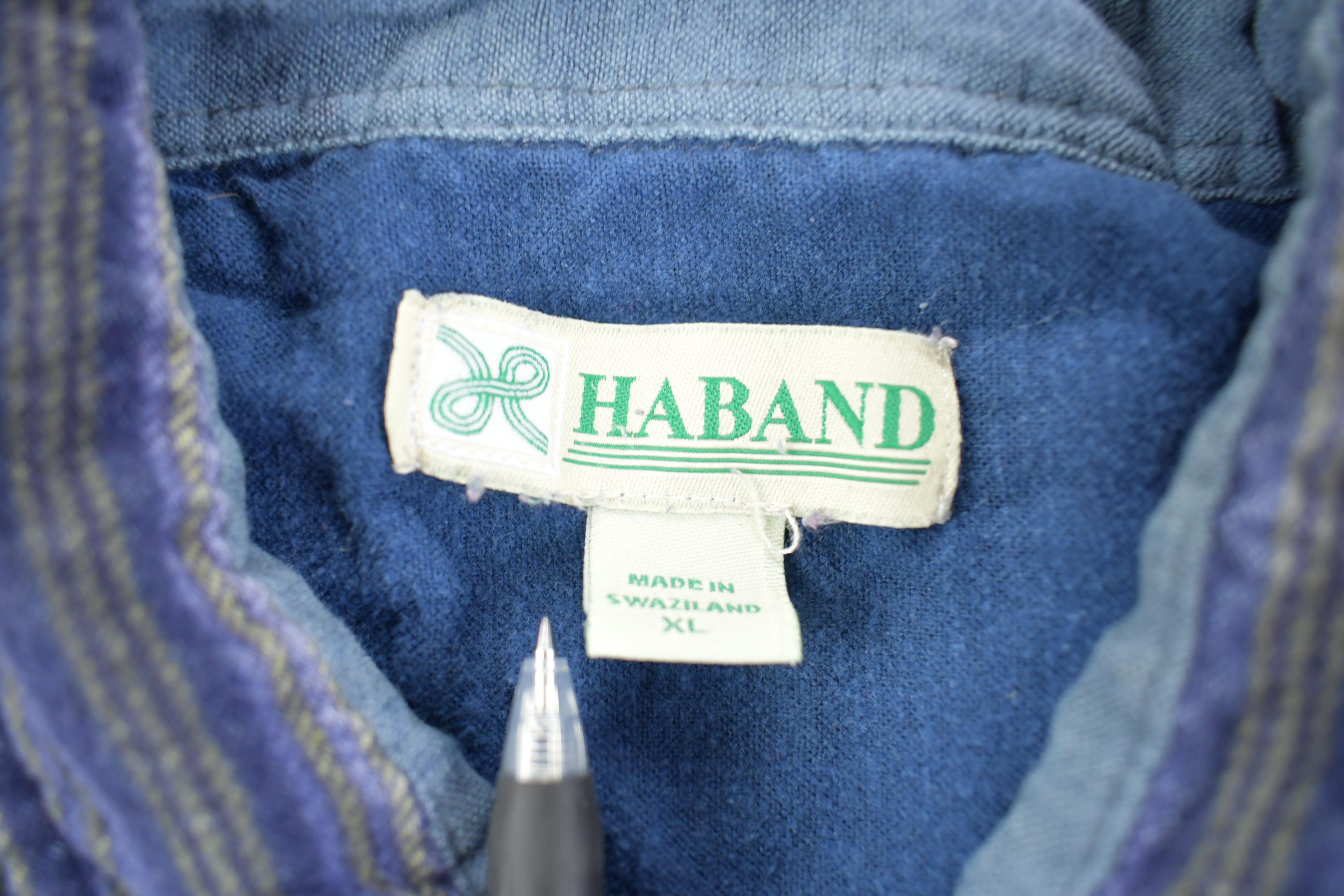 Vintage 1990s Habands Striped Plaid Long Sleeve Shirt