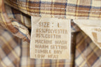Vintage 1970s Levis Panatela Plaid Button Up Shirt