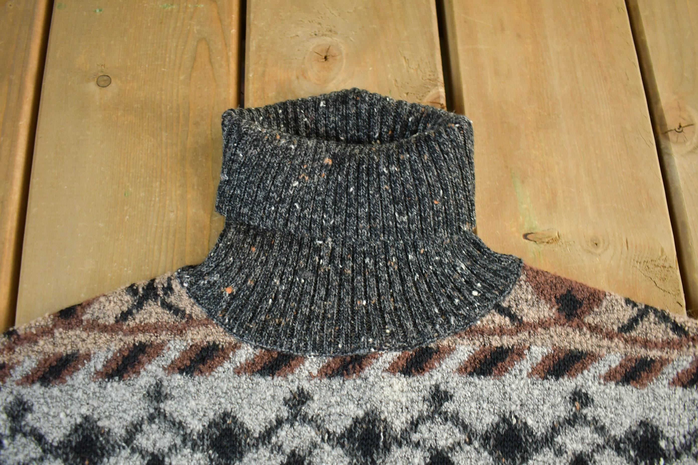 Vintage 1990s Reflections Knit Turtleneck Sweater Women's XL