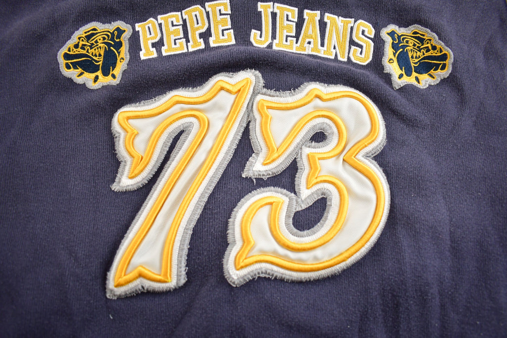 Vintage 1990s Pepe Jeans Embroidered Button Up Baseball Jersey