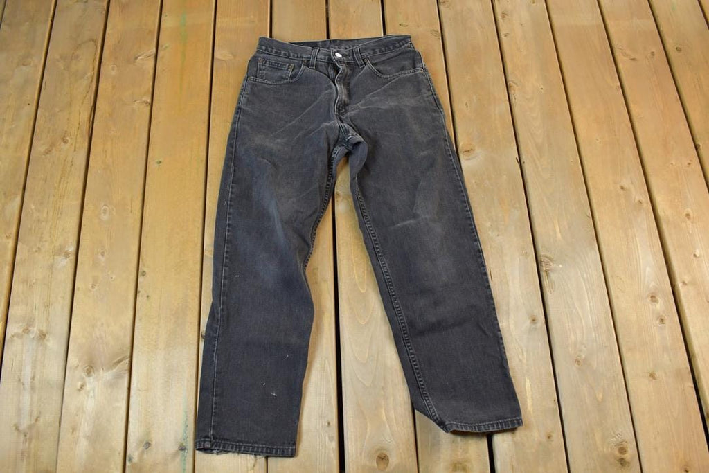 Vintage 1990s Levi Strauss Black Denim Red Tab Jeans Size 32 x 27