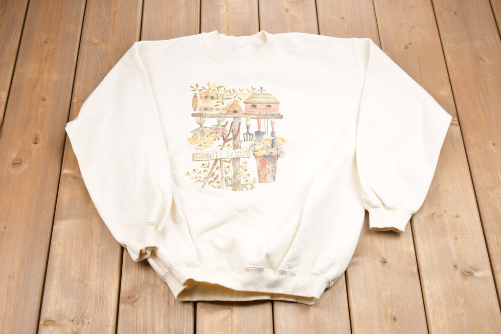 Vintage 1990s Country Garden Crewneck Sweatshirt