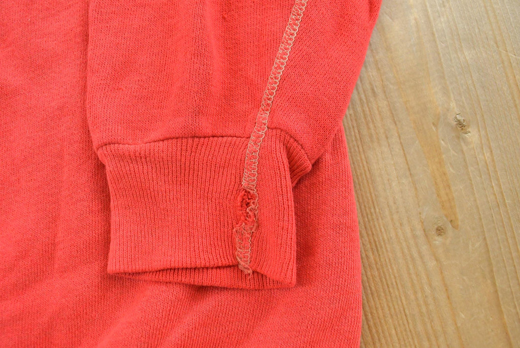 Vintage 1960s Blank Red Raglan Crewneck Sweatshirt Mens S