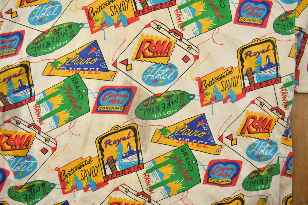 Vintage 1990s Westbound Travel All Over Print Graphic T Shirt