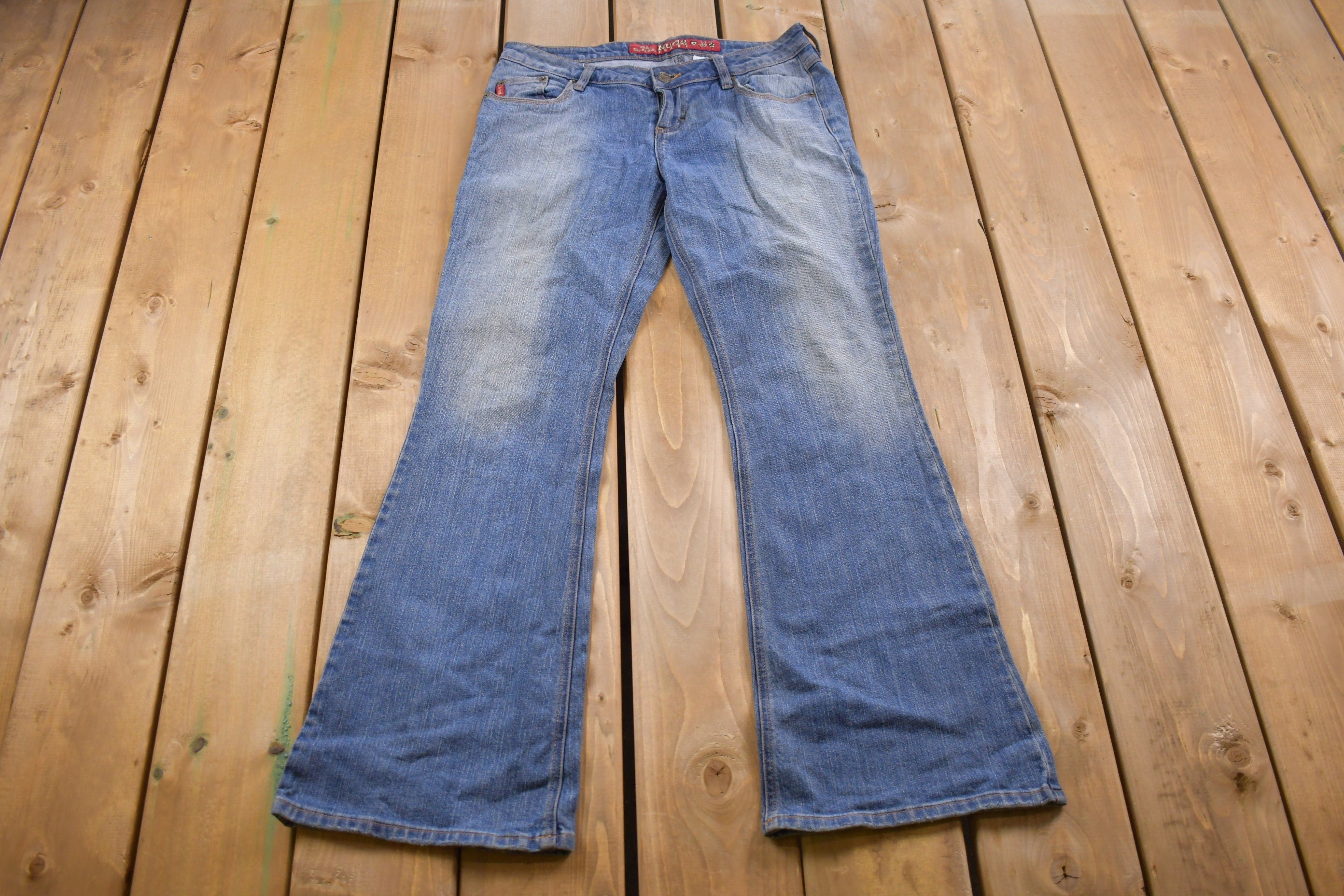 Vintage 1990's Mudd Light Wash Denim Bell Bottoms 30 x 31