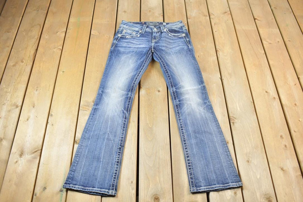 Vintage Y2K Miss Me Bedazzled Low Rise Jeans Size 26x32