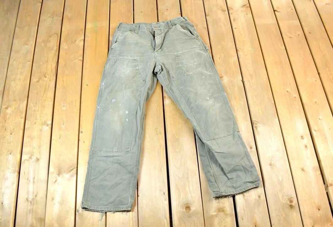 Vintage 1990s Carhartt Double Knee Work Pants Size 34 x 32