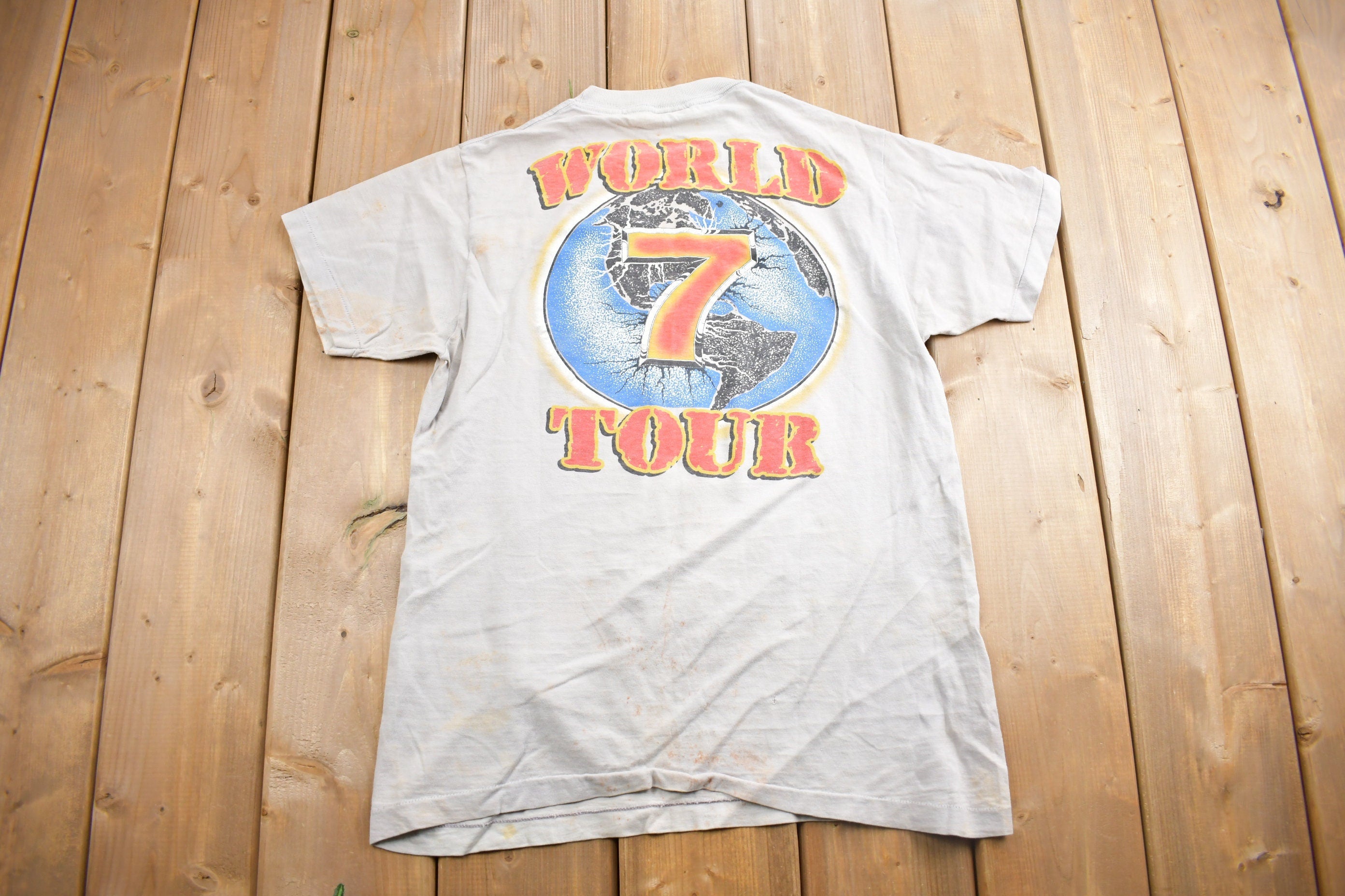 Vintage 1985 Thunder Seven By Triumph World Tour Band T-shirt