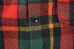 Vintage 1960s Red Plaid True Vintage Flannel Shirt Jacket Men's XL /