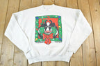 Vintage 1990s Freckle Face Christmas Cow Crewneck Sweatshirt Mens XL