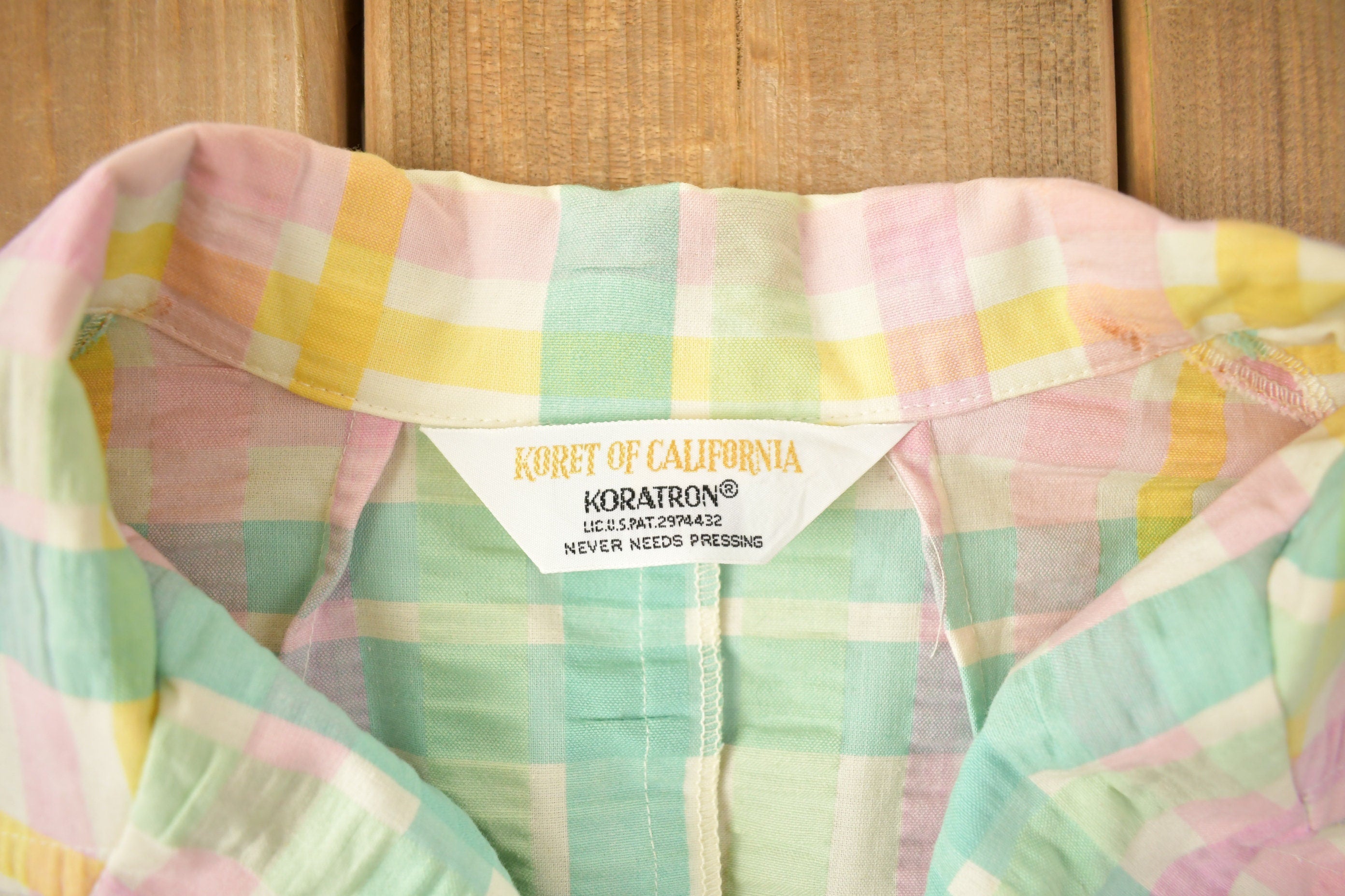 Vintage 1990s Koret Of California Plaid Button Up Shirt