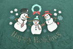Vintage Christmas Snowman Sweater , 90s Holiday Crewneck , Winter Wear , Festive Gold Foil Graphic Print