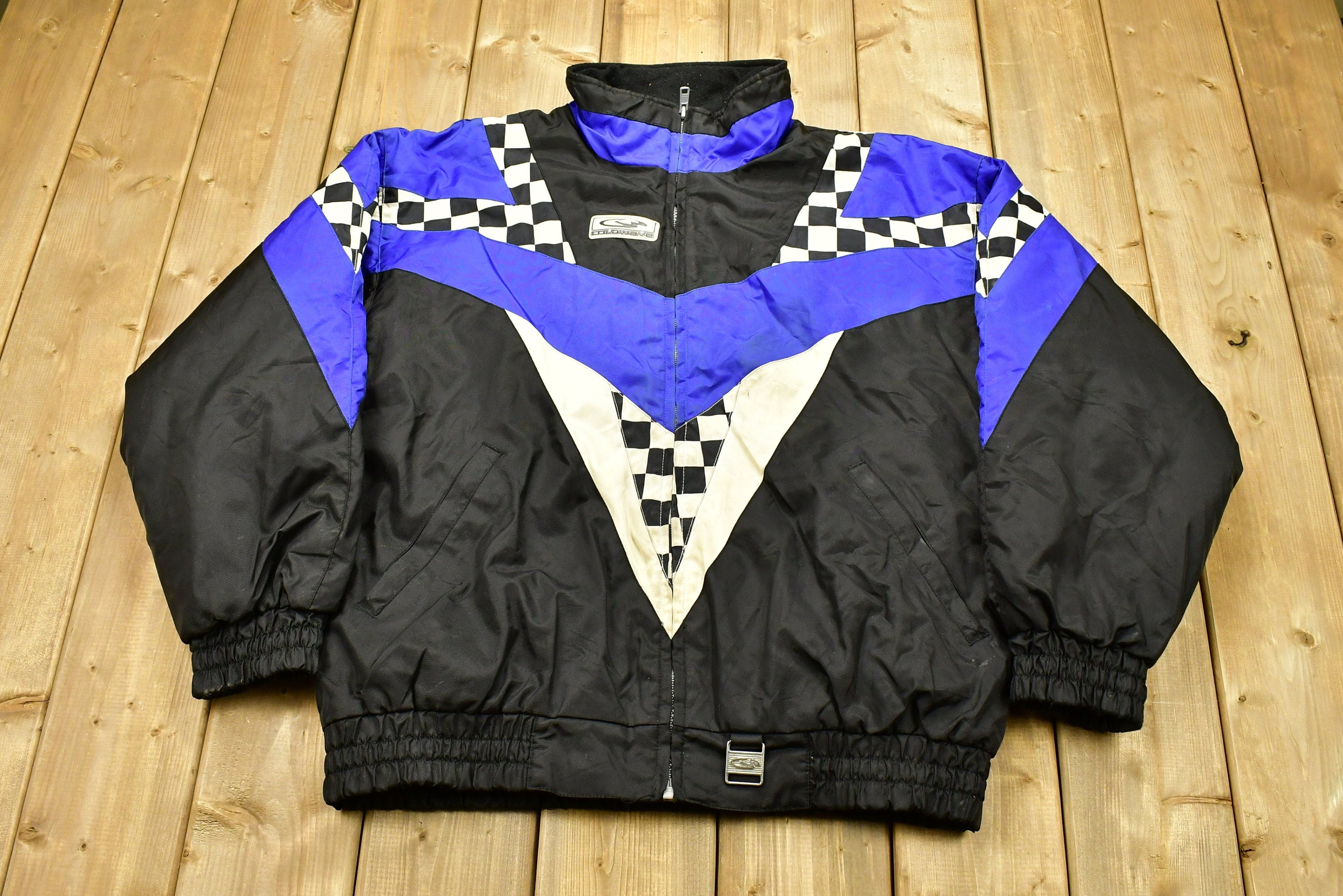 Vintage 1990s Cold Wave Color Block Winter Jacket