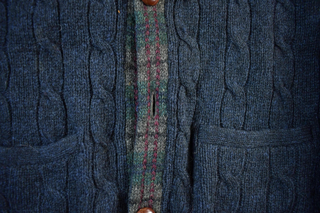 Vintage 90s Polo Ralph Lauren Wool Knit Cardigan - Men's XL