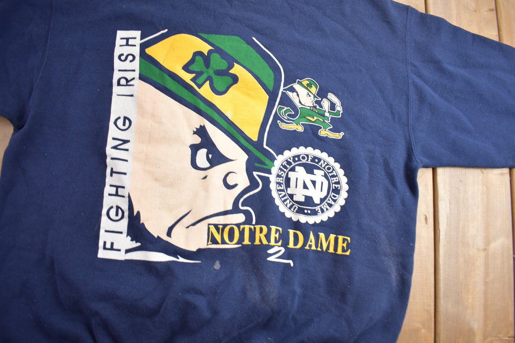 Vintage 1990s University Of Notre Dame Fighting Irish Collegiate Crewneck
