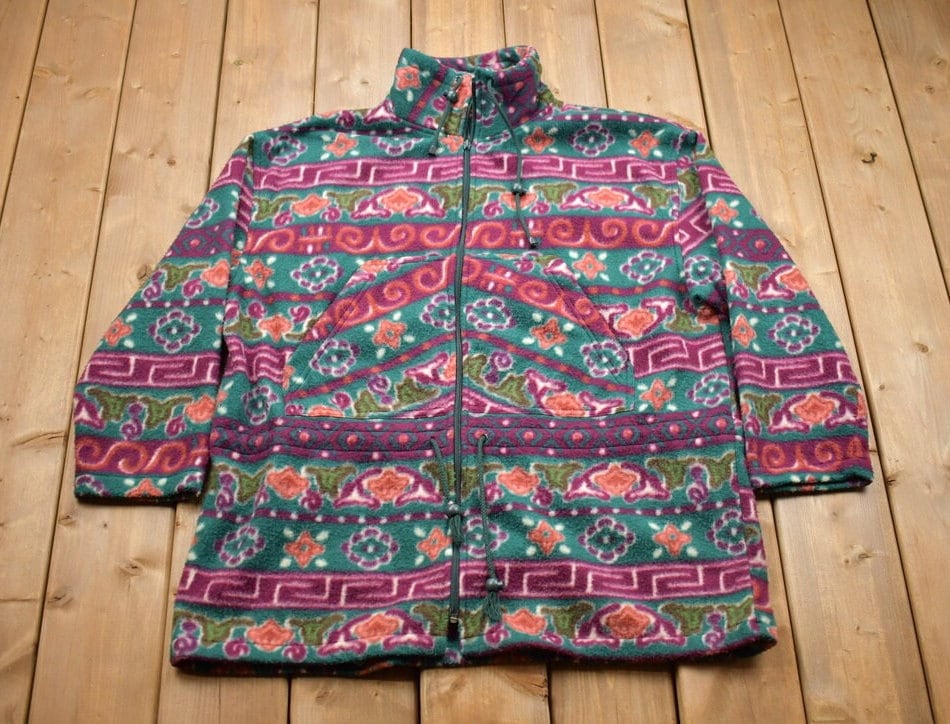 Vintage 1990s Climate Zone Fleece Zip Up Sweater