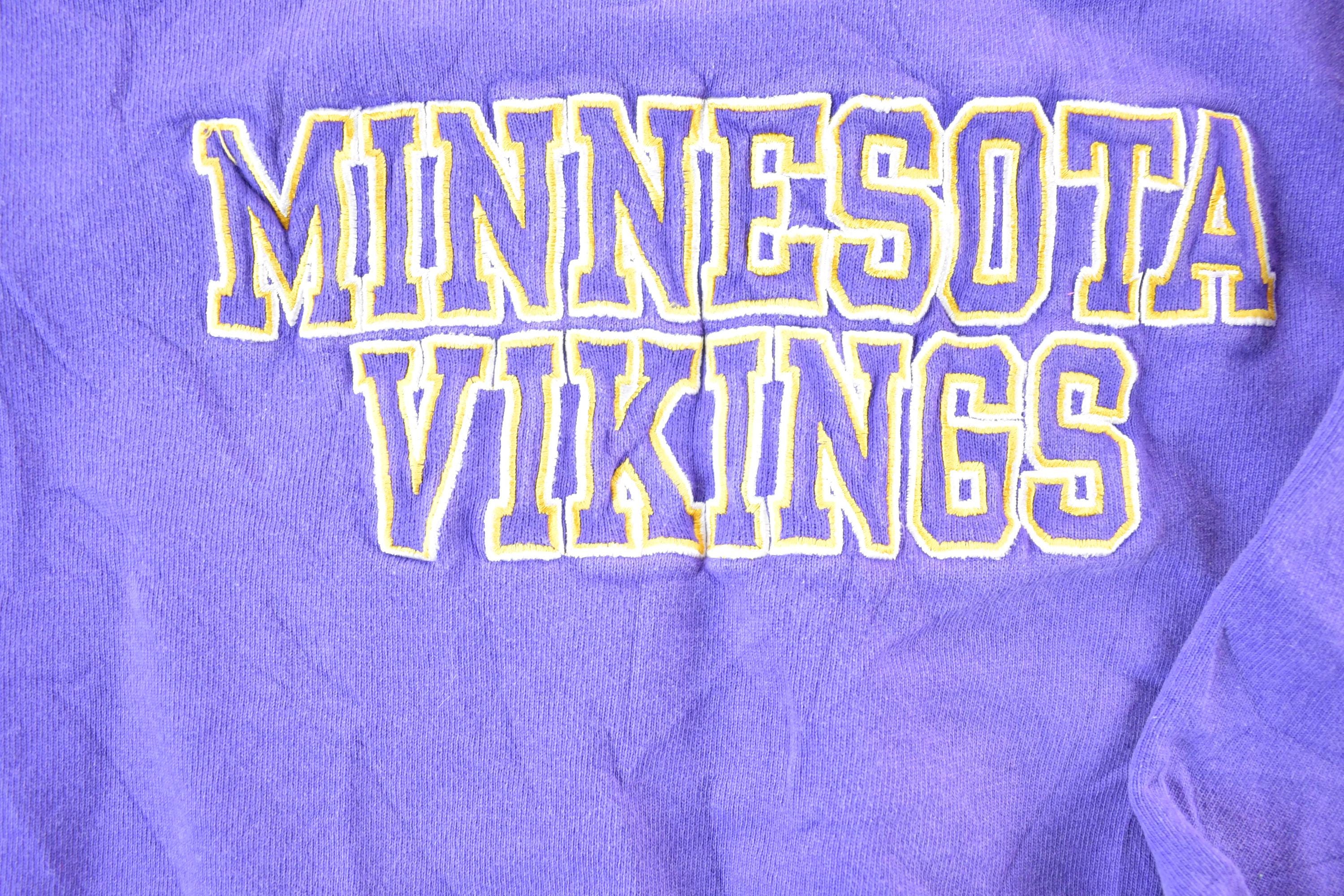 Vintage 1990s Champion Minnesota Vikings NFL Crewneck Sweatshirt Mens L