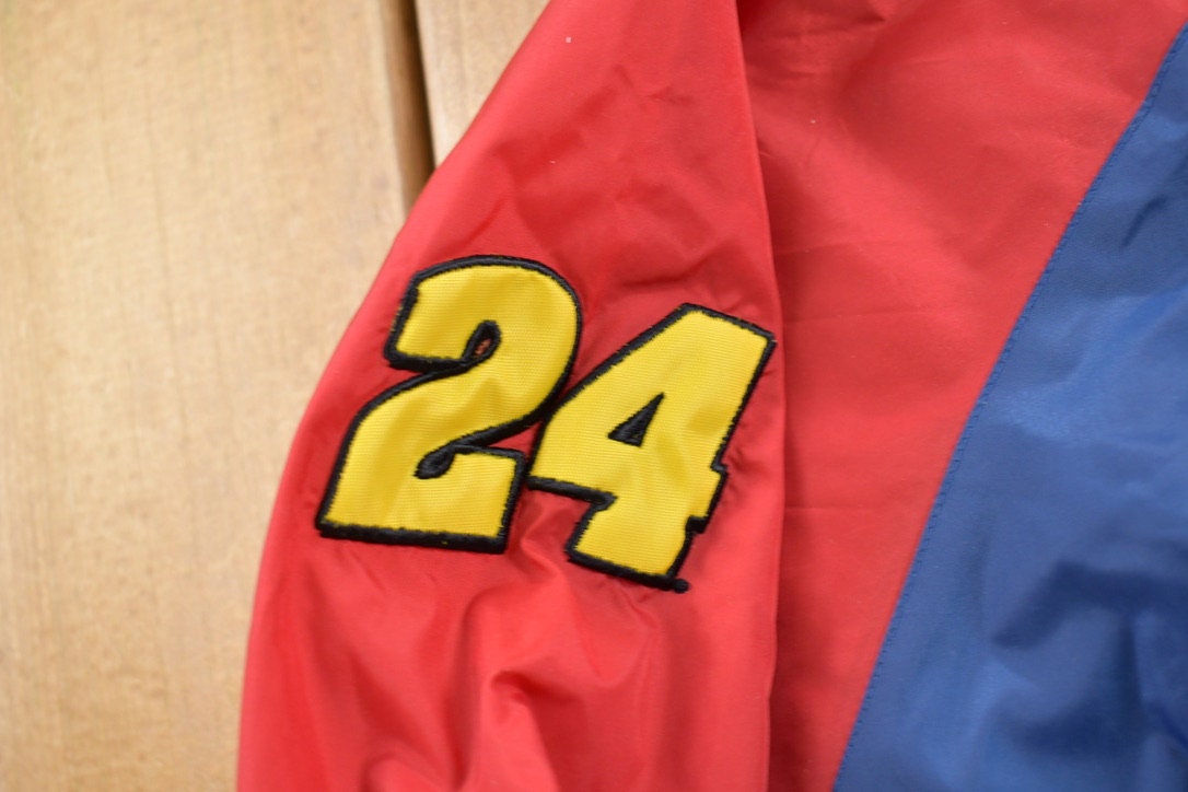 Vintage 1990s Jeff Gordon Nascar Racing Jacket  Jeff Gordon  Winners Circle  Colorblock Windbreaker  90s