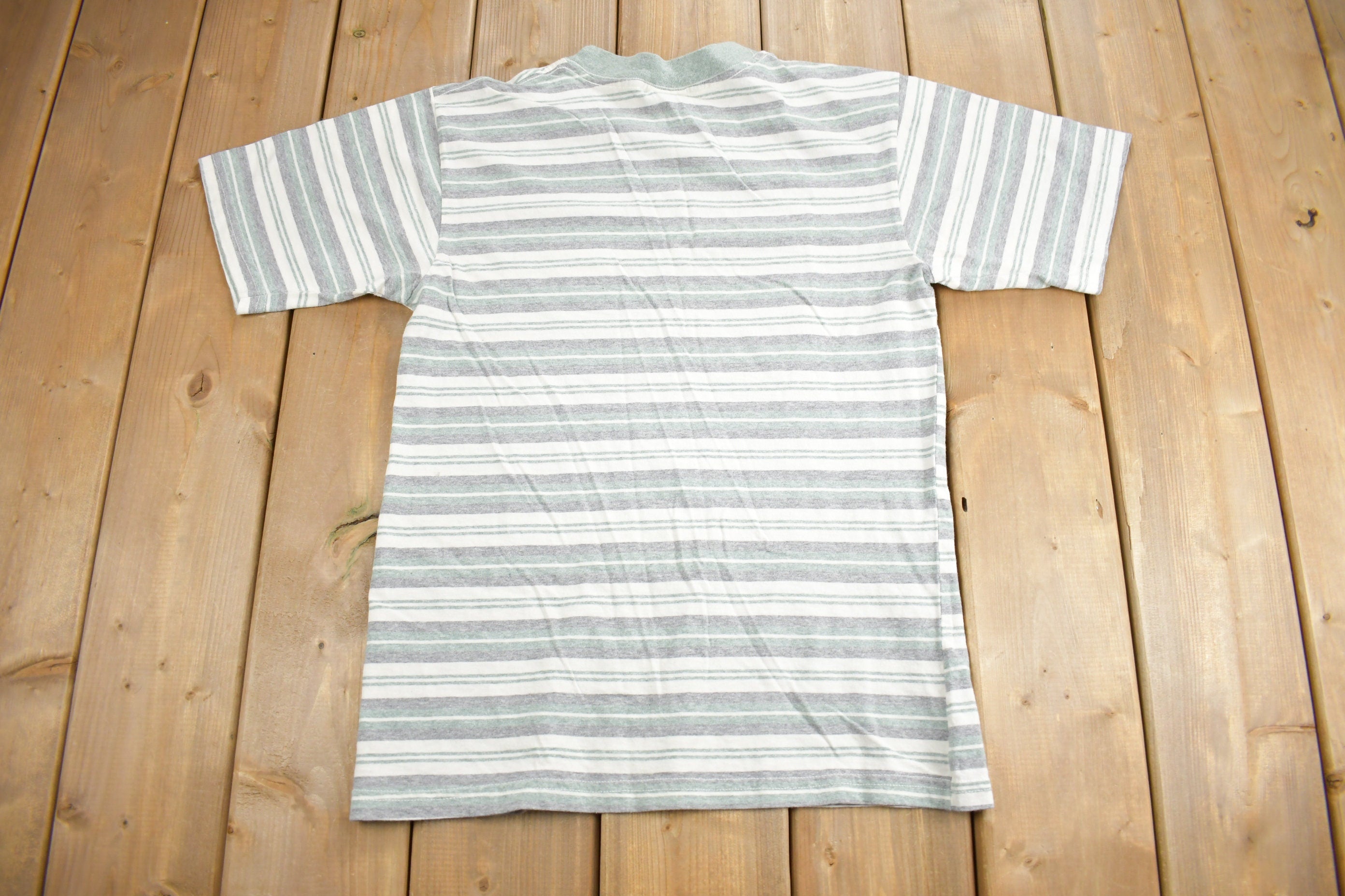 Vintage 1990s Converse All Star Embroidered Striped T Shirt