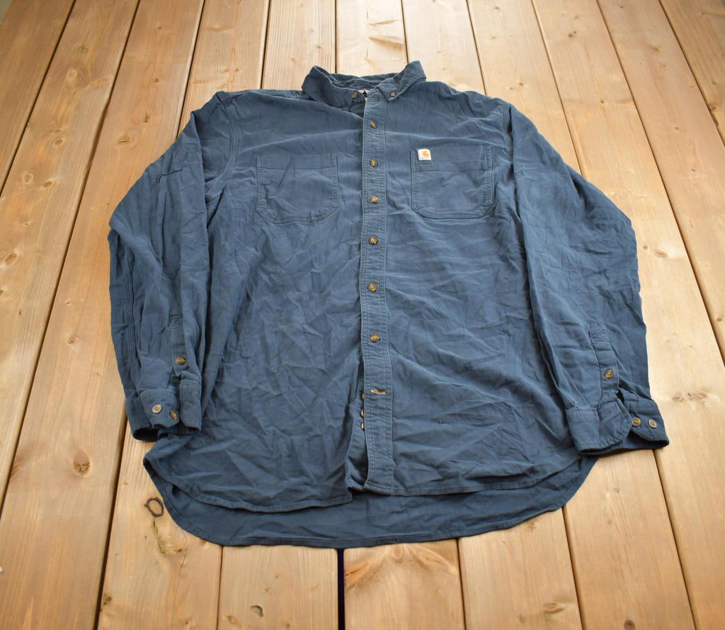 Vintage 1990s Carhartt Relaxed Fit Blank Button Up Shirt