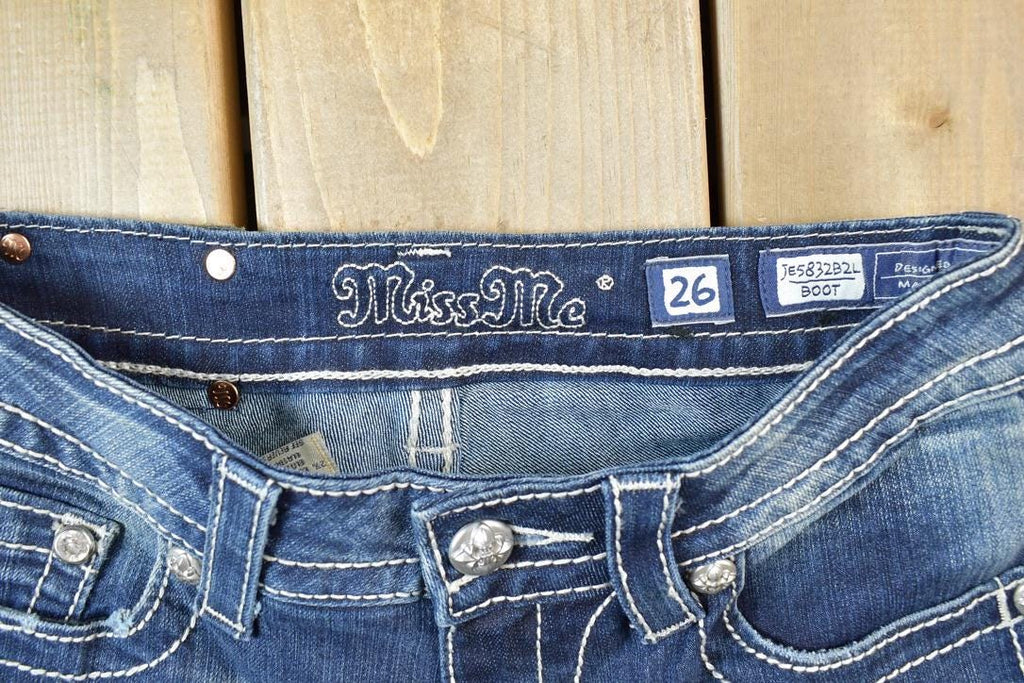 Vintage Y2K Miss Me Bedazzled Low Rise Jeans Size 26x31