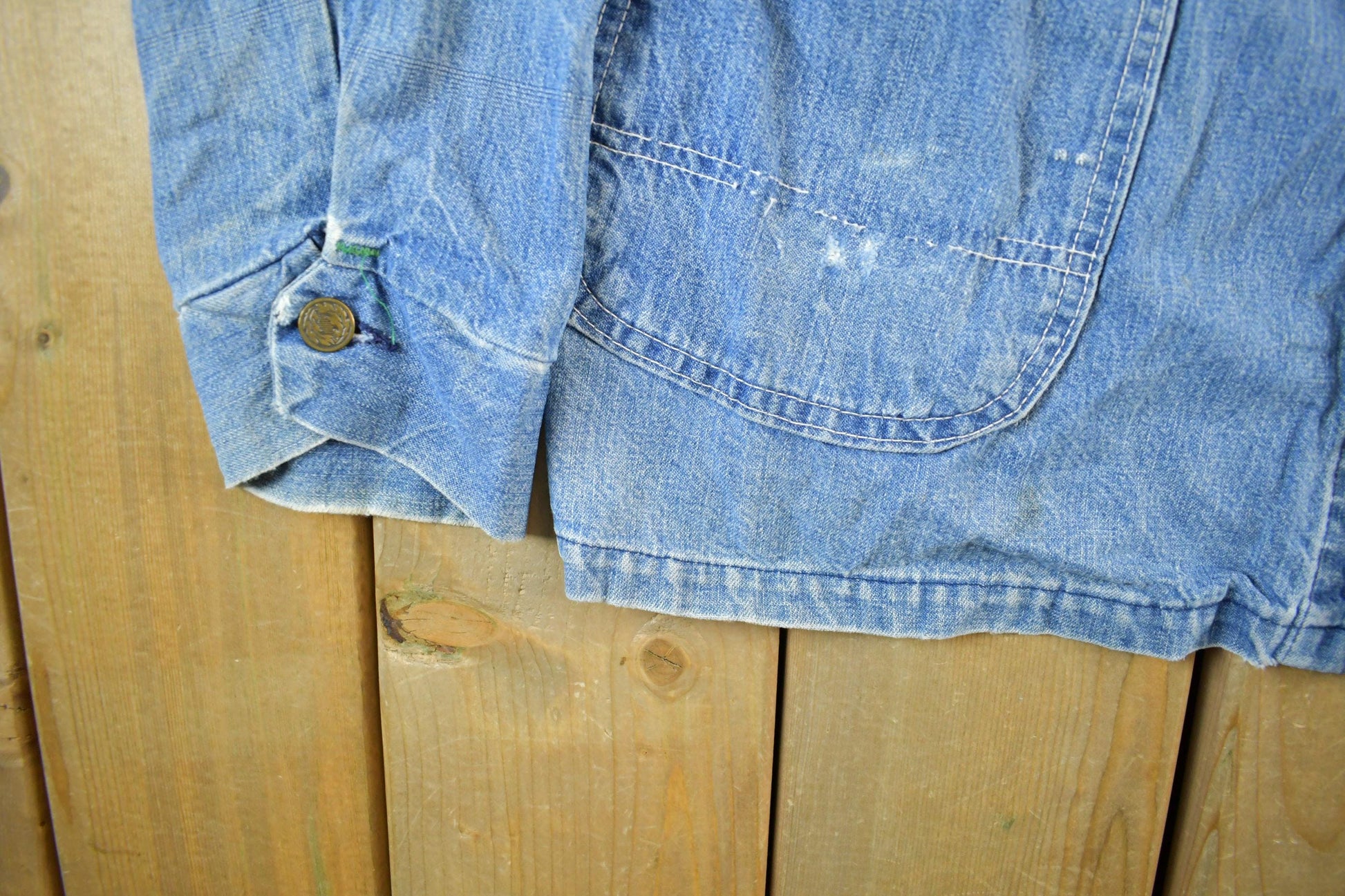 Vintage 1980s Key Imperial Denim Jean Chore Jacket Men's Large