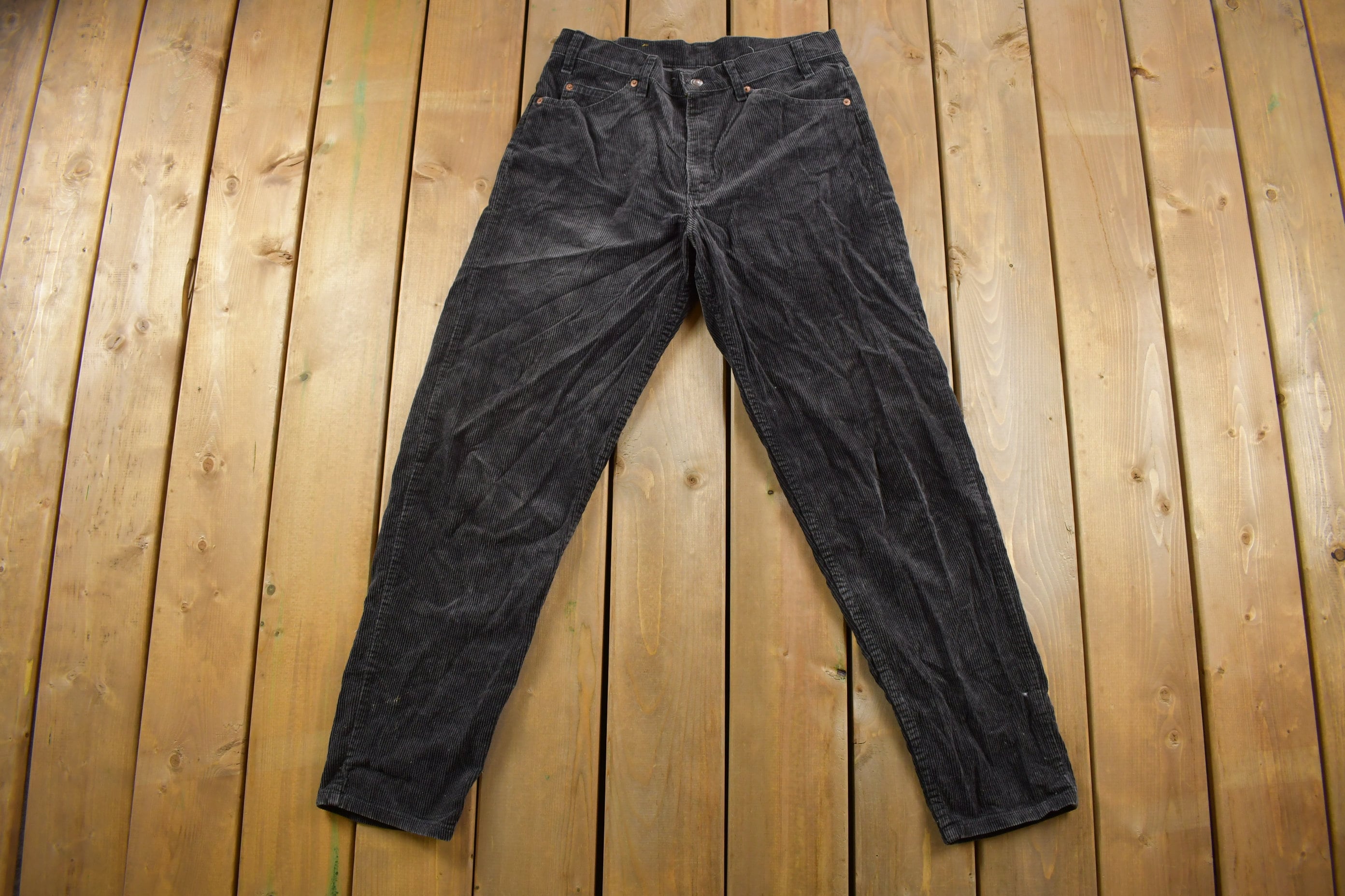 Vintage 1990's Levi's 550 Orange Tab Corduroy Trousers Size 32 x 30