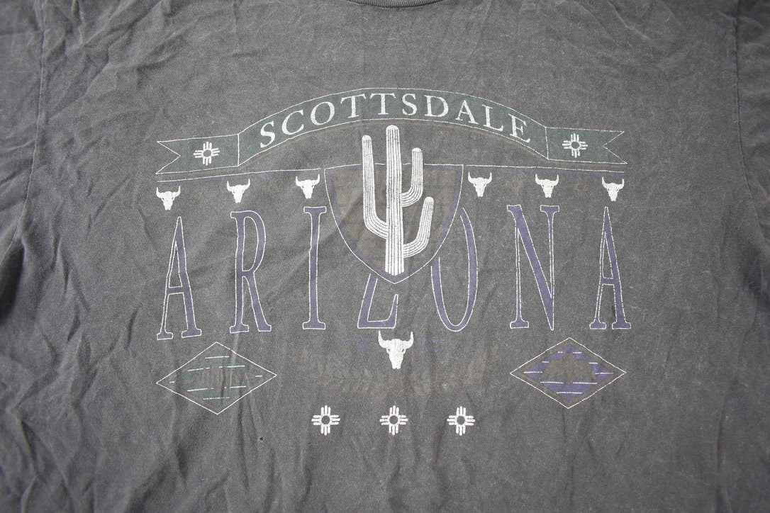 Vintage 1990s Scottsdale Arizona Souvenir Travel T Shirt Made In USA