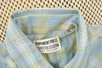 Vintage 1980s Women's Pearl Snap Permanent Press Plaid Button Up Flannel Shirt Made In Japan