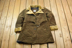 Vintage 1990s Phat Farm Full Length Faux Fur Collared Button Up Belted Coat Made In USA
