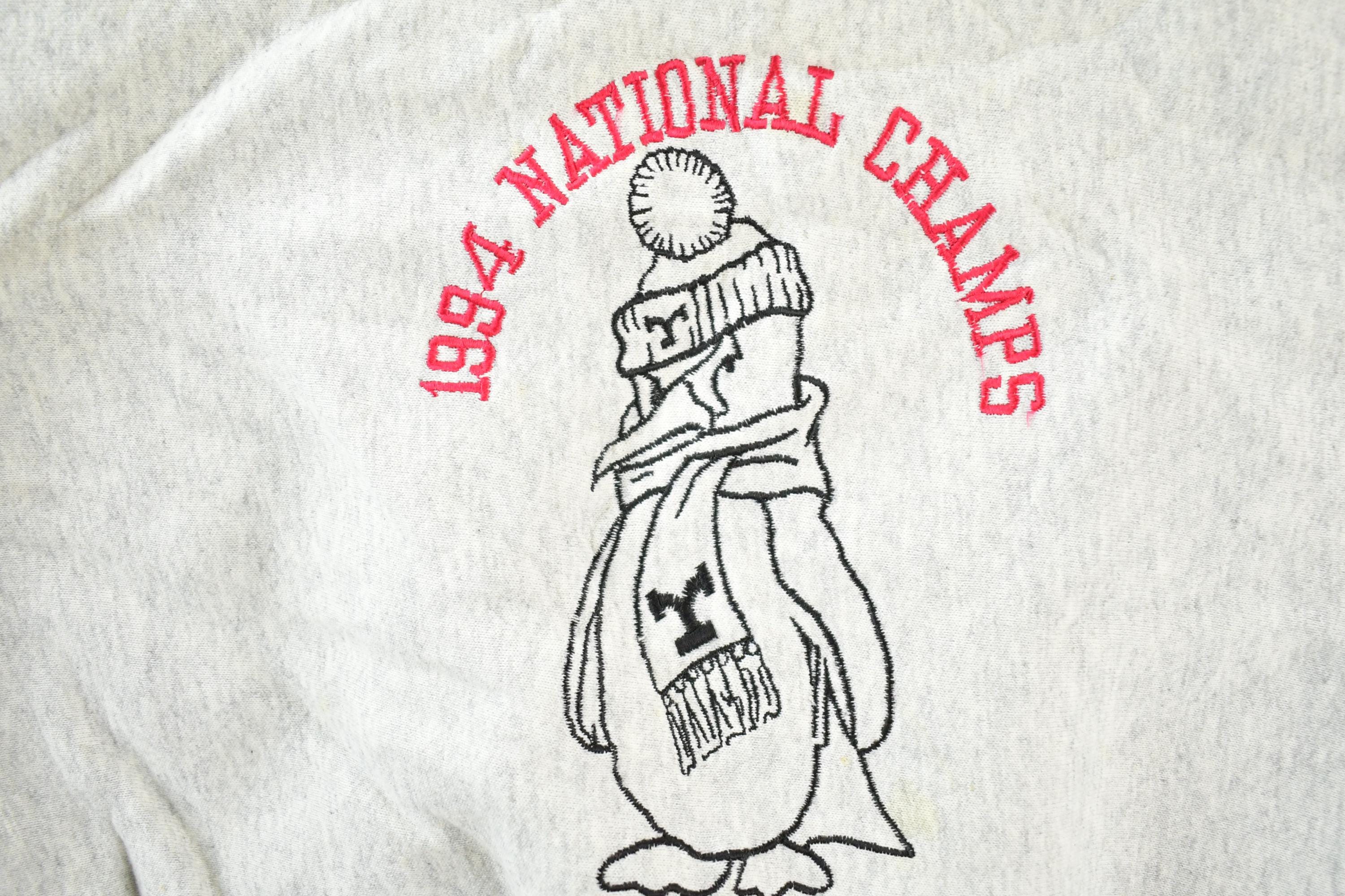 Vintage 1994 Youngstown Ohio National Champs Large Print Collegiate Crewneck Sweatshirt Men's L