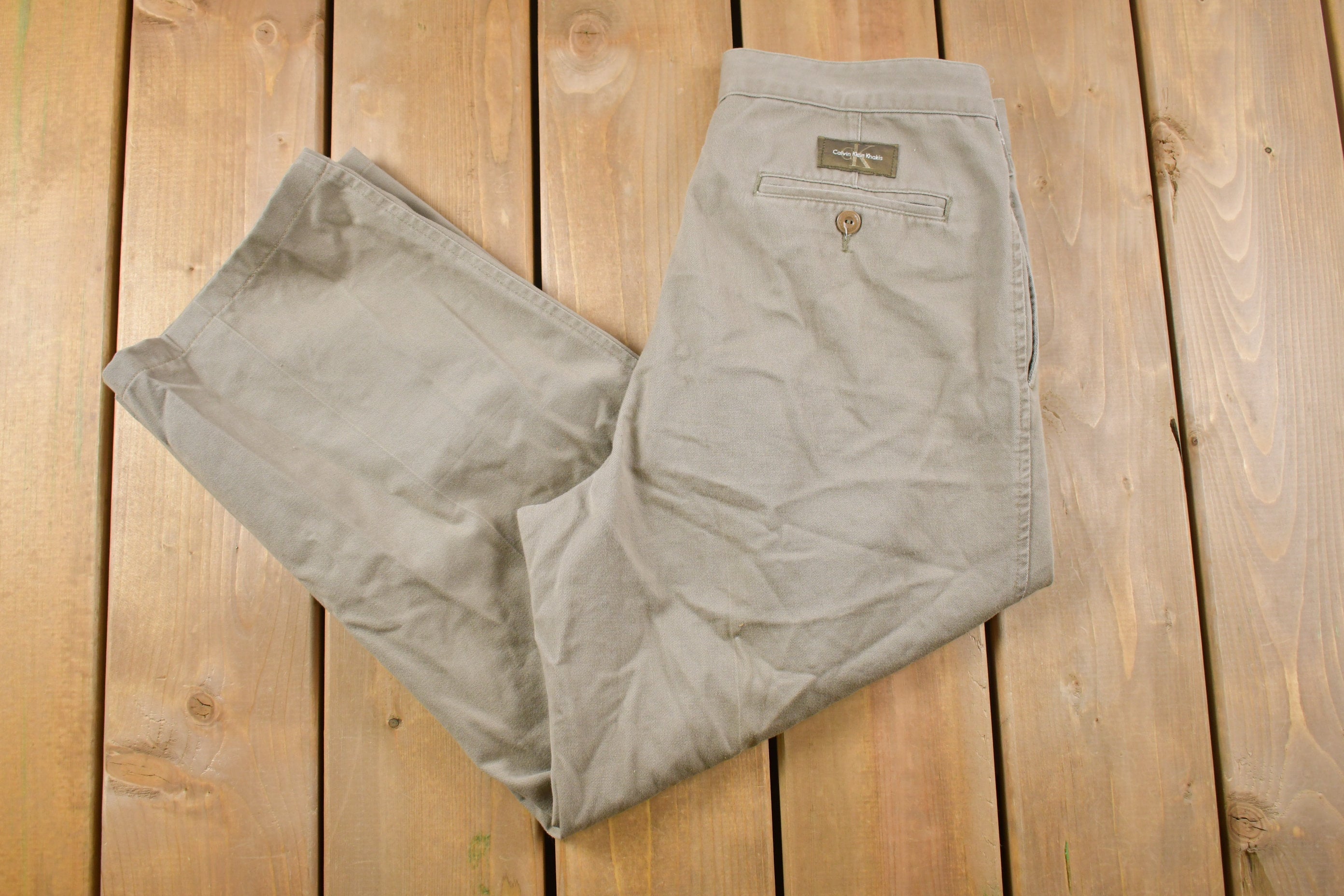 Vintage 1990's Calvin Klein Khaki Pants Size 31 x 25