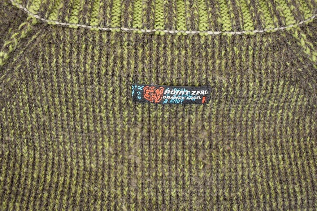 Vintage 1990s Point Zero Quarter Zip Knit Crewneck Sweater Youth L