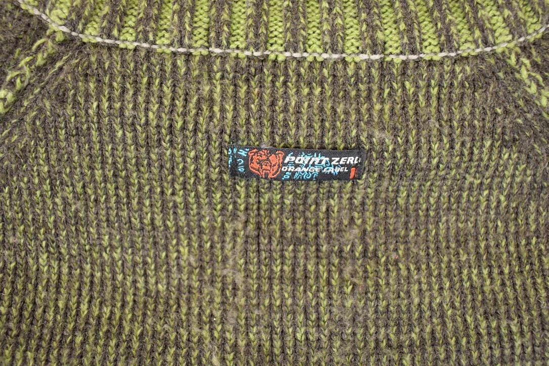 Vintage 1990s Point Zero Quarter Zip Knit Crewneck Sweater Youth L