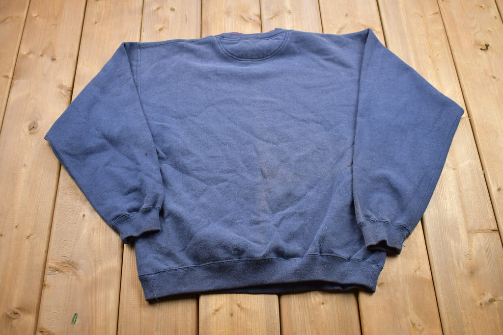 Vintage 1990s Blank Navy Blue Crewneck Sweatshirt