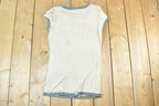 Women Vintage Rerock Rockstar Y2K T-Shirt / Vigoss Grunge Skull Print / Contrast Stitch / Internet Famous Clothing / Over Dyed