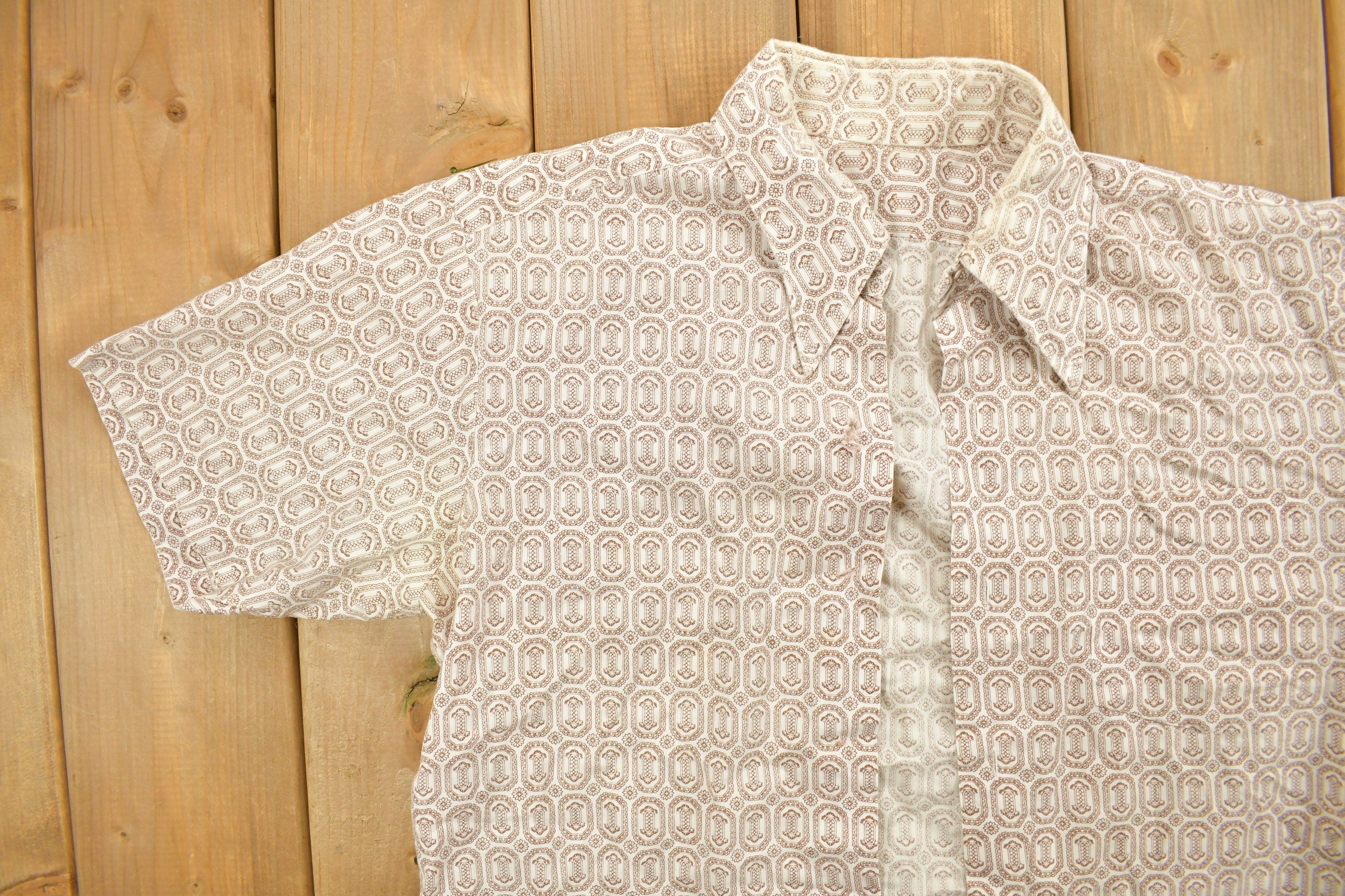 Vintage 1990s Open Collared Abstract Shirt