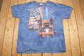Vintage 1990s American EMT Services Graphic Tie Dye T Shirt