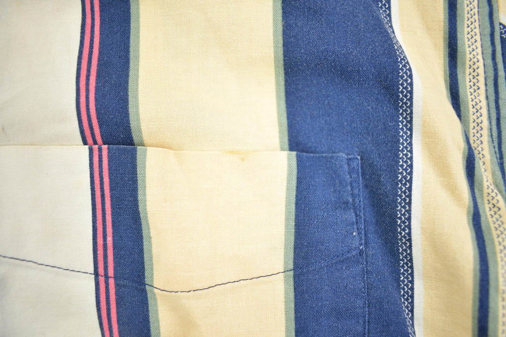 Vintage 1990s Natural Issue Thick Striped Long Sleeve Button Up Shirt