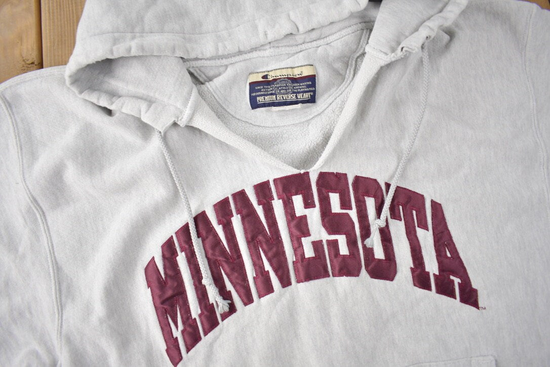Vintage Y2K University Of Minnesota Collegiate Champion Reverse Weave Hoodie