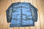 Vintage 1990s Extreme Limit Dragon Theme Long Sleeve Tye Dye T Shirt