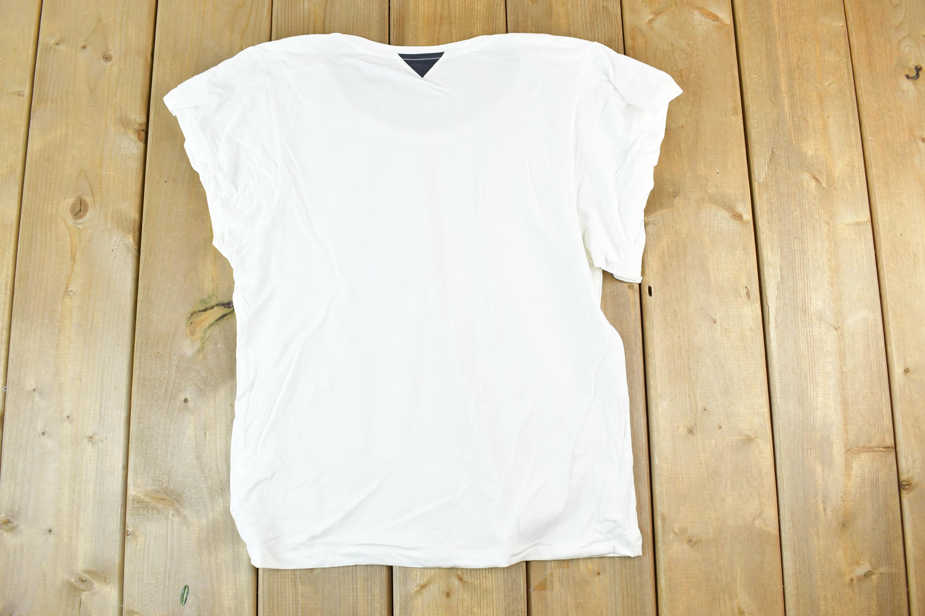 Women Vintage Vigoss Y2K Blank White T-Shirt Vigoss Grunge Skull Print / Contrast Stitch / Internet Famous Clothing / Over Dyed