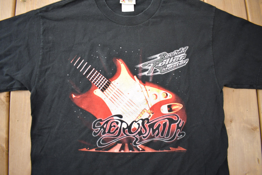 Vintage 199 Aerosmith Rockin Roller Coaster Walt Disney World T-Shirt