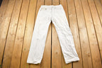 Vintage 1990s Levi's 501 Red Tab White Denim Jeans Size 31 x 28