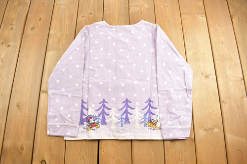 Vintage 1990s Disney Cartoon Promo Cardigan / 90s Graphic / Mickey Mouse/ Vintage Cardigan / 90s Disney