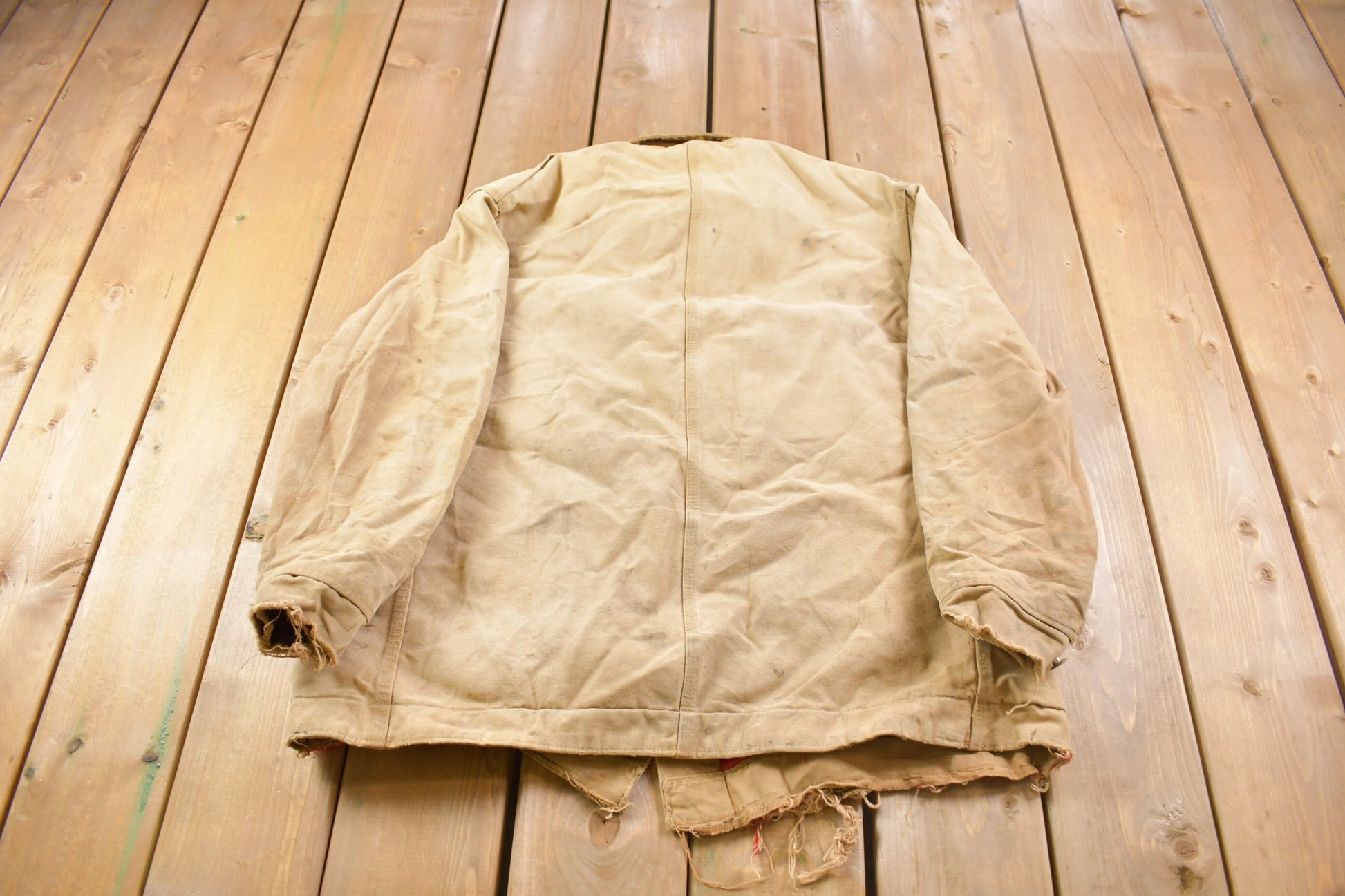 Vintage 1970s Heavily Carhartt Diamond Quilt Lined Painters Jacket