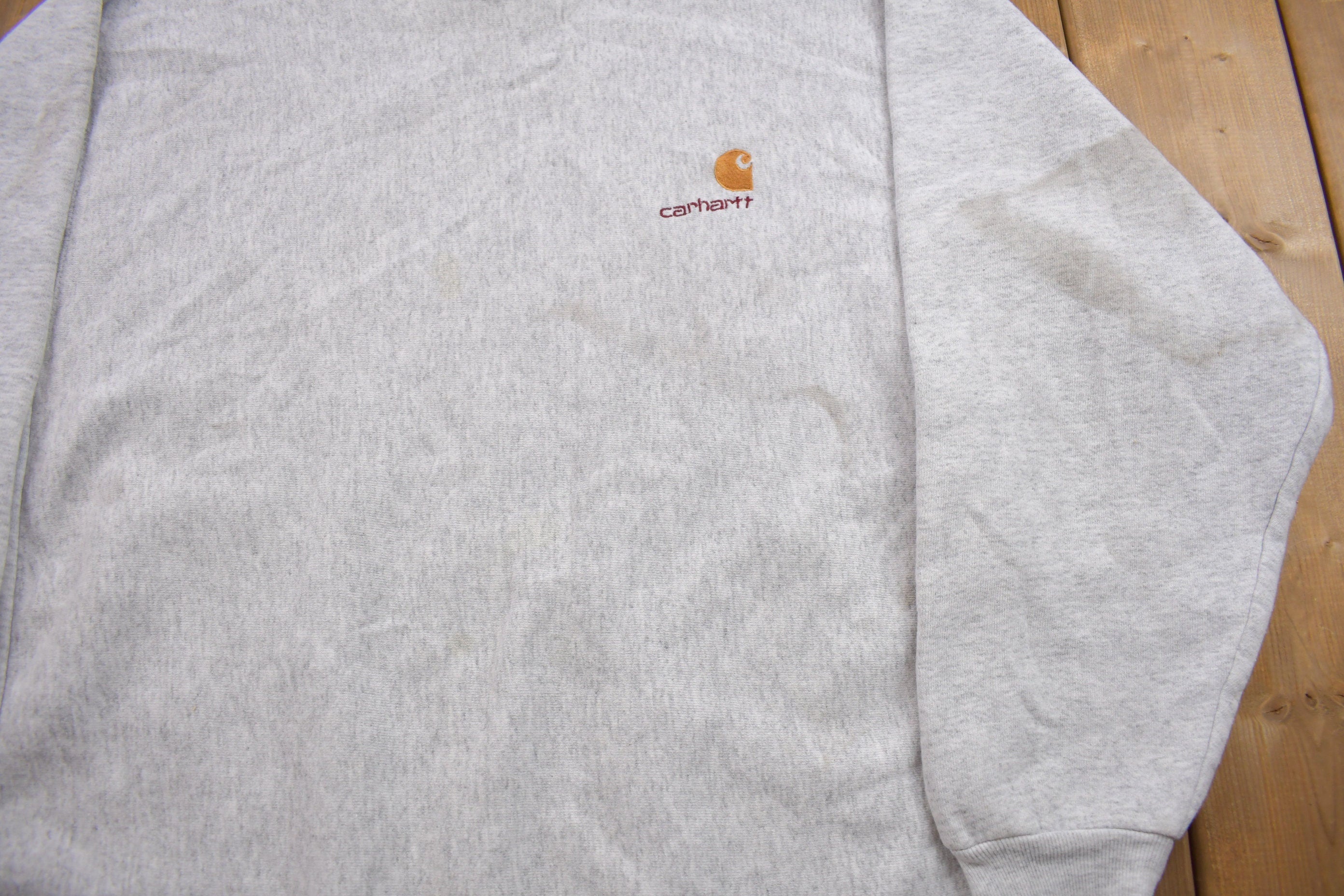 Vintage 1990s Carhartt Heather Grey Sweater